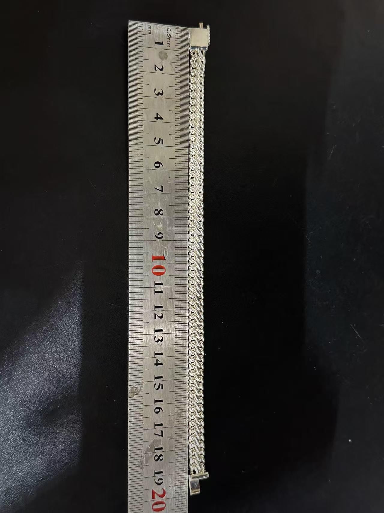 Blackened 925 Silver Triple Braid Chain