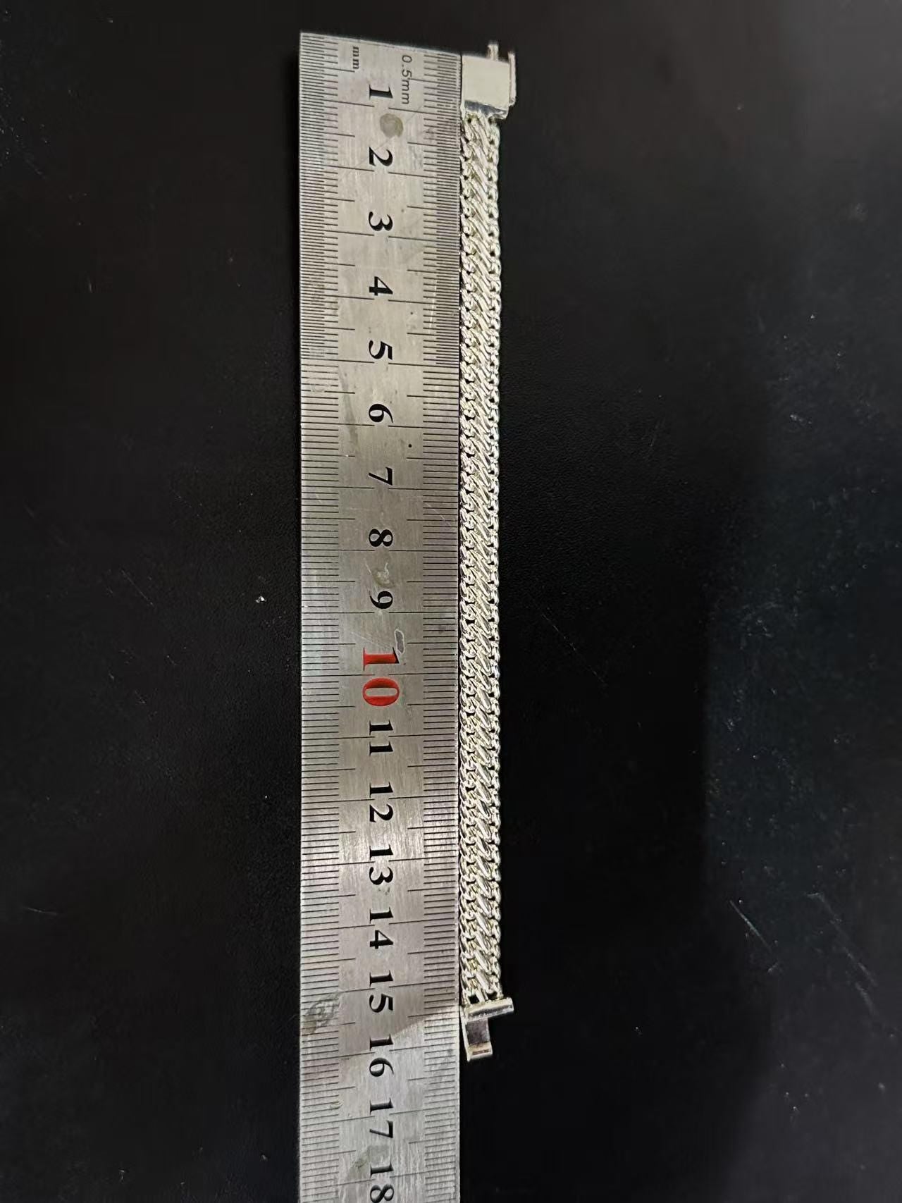 Blackened 925 Silver Triple Braid Chain