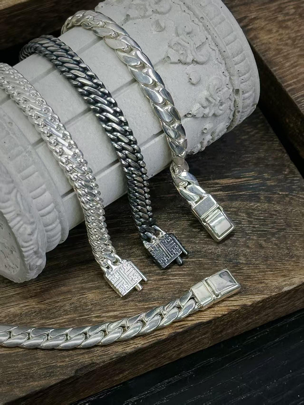 Handcrafted 925 Silver Cuban Chain