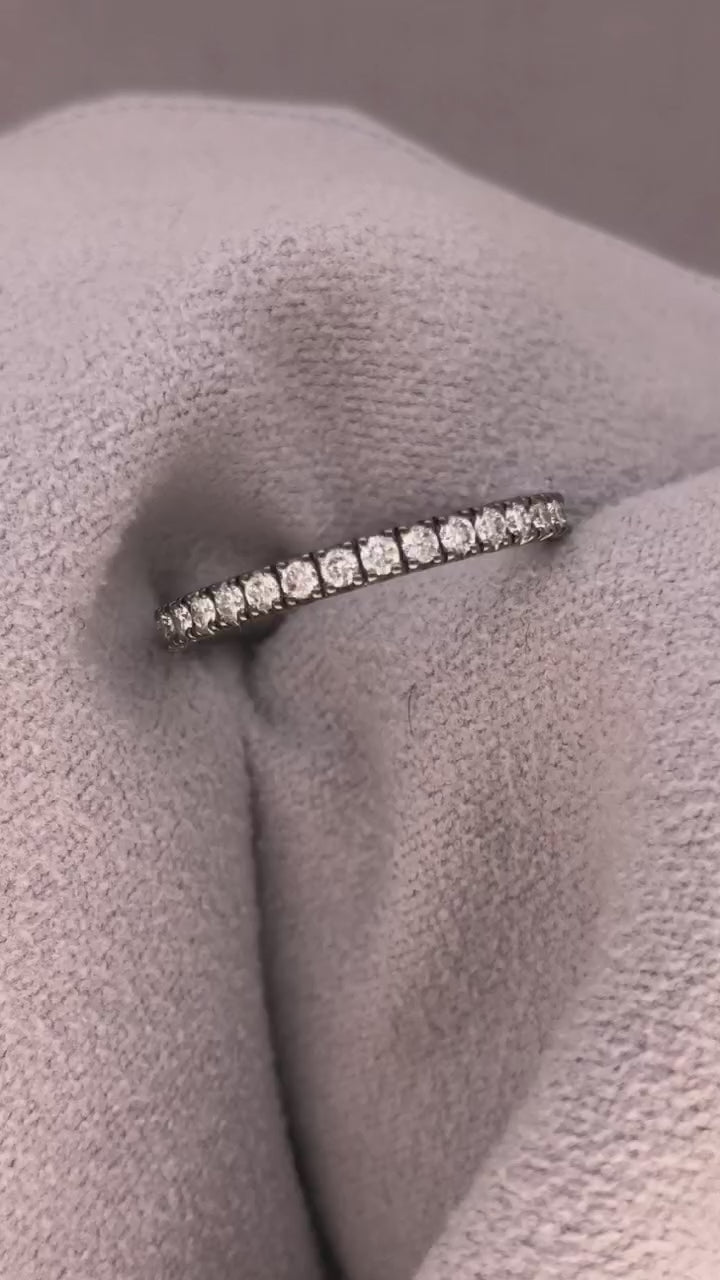 14k Blackened Gold Eternity Ring